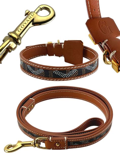 goyard dog colar|goyard dog collar and leash.